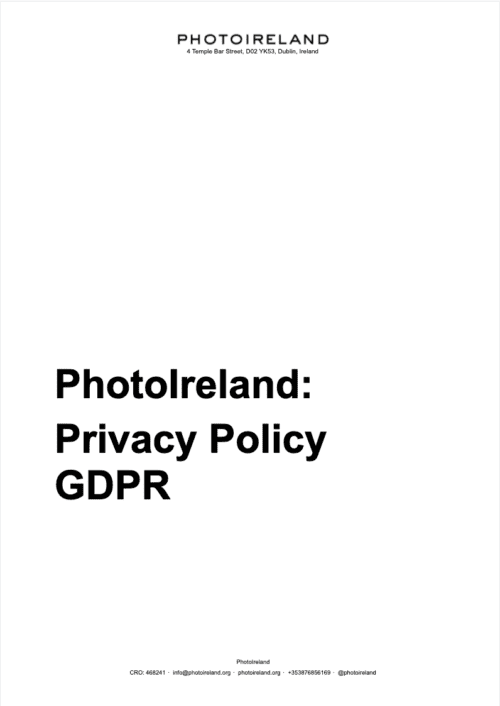 PhotoIreland Privacy Policy GDPR